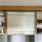 Tambour Sliding Door Cabinet Kitchen Cabinet Doors Retractable Flexible Pull-Down Space Saving with Track for Spice Sauce Pet Supplies(80x90 cm)