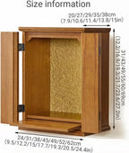 Solid Wood Buddha Altar Shelf Niche with Pull-Out Storage Panel Buddhist Display Cabinet with doors Meditation Table for Pooja and Incense Tribute(Black walnut color,31*27*43cm/12.2*10.6*16.9in)