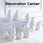 White Bud Vases Set of 12, Small Ceramic Vase in Bulk, Mini Pottery Vases for Pampas Grass Clay Vase for Wedding Table Centerpieces Decoration Modern Boho Rustic Home Decor DIY Gift