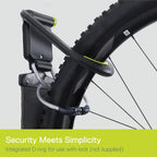 Delta Wall Ride Bike Rack Wall Mount with Tire Wall Guard Cycle – Vertical Bike Mount Holds Up to 100 lbs – Fully Adjustable Vertical Hanger Hook Design Provides Easy Bicycle Storage Access