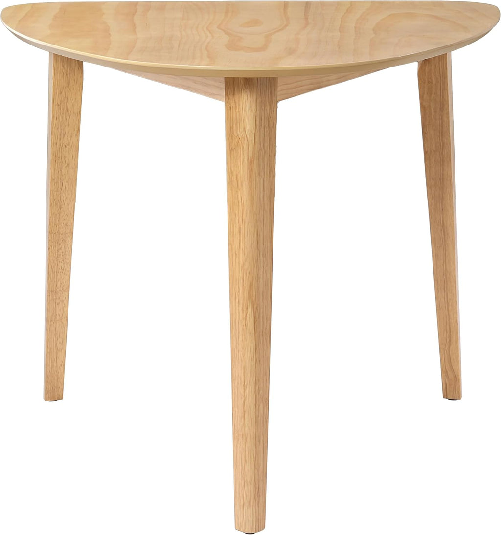 Triangular Wood Table - 35.91" Modern Space-Saving Geometric Side Table for Living Room, Bedroom, Kitchen, Natural Finish for Living Room, Small Space, Natural
