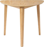 Triangular Wood Table - 35.91" Modern Space-Saving Geometric Side Table for Living Room, Bedroom, Kitchen, Natural Finish for Living Room, Small Space, Natural