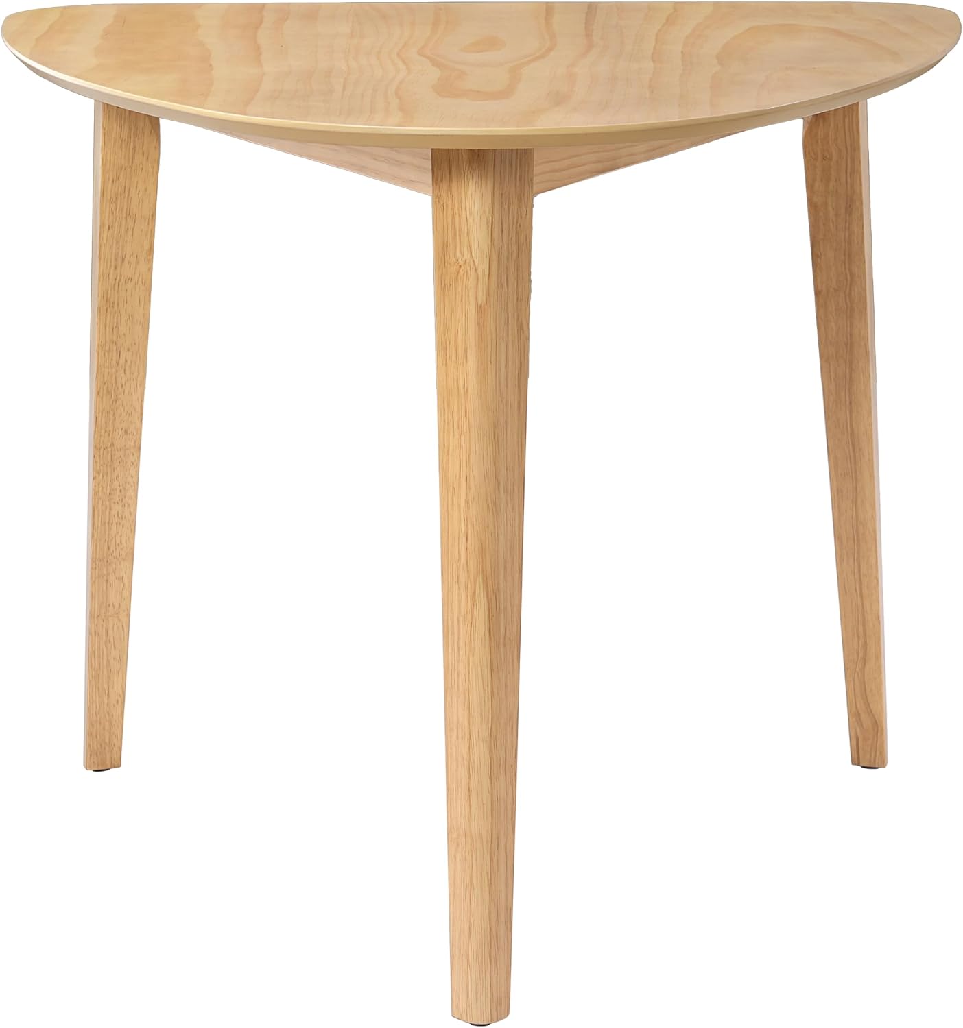 Triangular Wood Table - 35.91" Modern Space-Saving Geometric Side Table for Living Room, Bedroom, Kitchen, Natural Finish for Living Room, Small Space, Natural