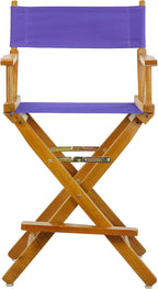 Casual Home 220-05/021-41 Honey Oak Director Chair 24" - Counter Height OakFrame/Purple Canvas