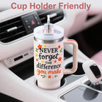 Thank You Gifts for Women, Never Forget the Difference You Make Tumbler - 40oz Stainless Steel Insulated Tumbler with Lid - Appreciation Retirement Gifts for Women, Farewell Gift for Coworkers