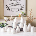 Ceramic Bud Vase Set of 12, White Small Vases | Mini single stem vases for flowers, wedding centerpieces, dining table, shelf display, modern decor accents