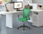 Home Office Chair Computer Ergonomic Chair Mesh Mid Back with Wheels Lumbar Support Armrest and Adjustable Executive for Men&Women (Green)