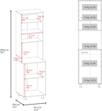 21.4" D*19.7" W*78.7" H Corner Kitchen Pantry with 3 Shelves, 2 Single Doors, Sliver Legs, Rectangular Storage Cabinet, Modern Minimalist, for Living Room, Dining Room, White