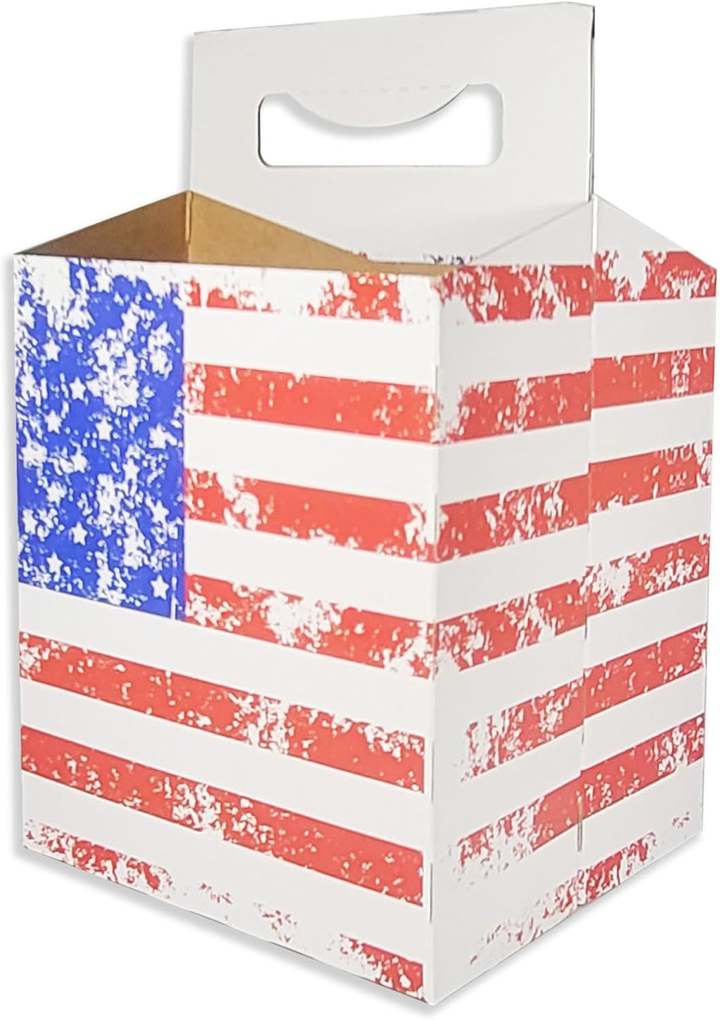 ICE N COLD 4pk Cardboard Carrier (Flag,12ct) | Holds 4pk 12oz Bottles