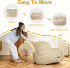 EBENCHICO Bean Bag Chair, Comfy Bean Bag Sofa with Filling for Adults and Kids, Cozy Beanbag Chair for Dorm, Floor Couch Sofa Chair for Living Room, Gaming, Reading