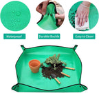 FANTIAN Potting Mat for Indoor Plant Transplanting, 29.5" X29.5" Waterproof Repotting Mat, Foldable Soil Change Mat Gardening Planting Mat - Gifts for Plant Lovers