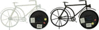 Deco 79 Metal Bike Clock, Set of 2 15"W, 9"H, Black