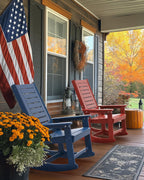 BRIOPAWS Outdoor Rocking Chairs Set of 2 | HDPE Plastic | Porch Rockers | Aqua | Oversized | Patio Rocker Chair | High Back | for Big Man | Weather Resistant | for Outside Deck Balcony Front Backyard