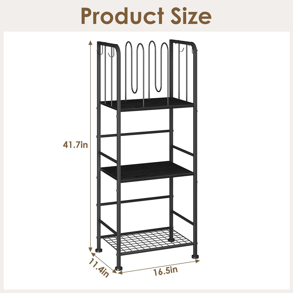 Towel Racks for Bathroom 3-Tier, Durable Metal Towel Rack Stand, Pool Items Holder, M-Shaped Detachable Dividers for Towel Storage, Space-Saving Storage Organizer Black, Patent Pending