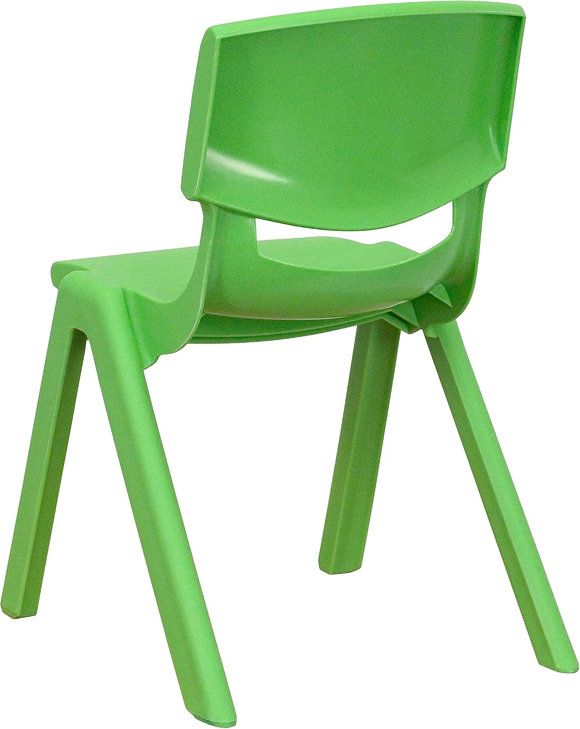 Flash Furniture 4 Pack Green Plastic Stackable School Chair with 12'' Seat Height