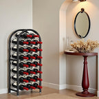 Wine Rack Free Standing Floor 23 Bottle Metal Wine Holder Organizer