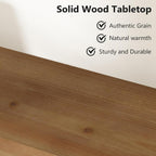 Solid Wood Console Table, 63" Farmhouse Entryway Table with Sturdy Mortise and Tenon Joints, Rustic Sofa Table for Hallway, Behind Couch, Foyer, 15 Mins Easy Assembly