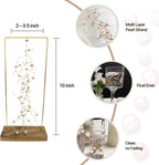 TeaSu 12pcs Pearl String, for Wedding Centerpiece, Vase Filler and Decor for Floating Candles (Champagne Gold)