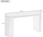 Curved Console Table with Unique Vertical Stripe,Suitable for Living Room,Study and Entrance