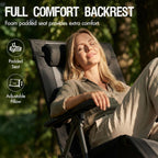 Portal Portable Zero Gravity Chair, Lounge Chair Outdoor Oversized Zero Gravity Chair Folding Lounge Chair with Adjustable Pillows and Cup Holder for Poolside Backyard and Lawn, Support 350lbs