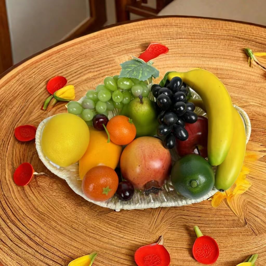 Generic 17pcs Artificial Mixture Fruits,Simulation Fruit Props for Photography Display, Lifelike Realistic Fake Fruits Home Decor Craft Fruit Set Fake Grapes Fake Banana, HC2412-17