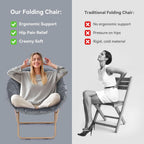 Magshion Saucer Chair for Adults, Comfy Living Room Lounge Chair for Bedroom Corner, Dorm, Apartment, Faux Fur Fluffy Circle Accent Seat with Thick Padded & Folding Metal Frame (Grey)