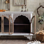 Entryway Cabinet Retro Old Carved Glass Door Dining Sideboard Living Room Porch Cabinet Home Simple Storage Cabinet Sideboard Storage Cabinet