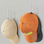 Clear Acrylic Baseball Cap Organizer (2 Pack) - Floating Hat Rack Display Holds 10-15 Hats, L-Shaped Hat Hanger with Adhesive & Screws, Hat Storage for Wall, Door, Closet Decor