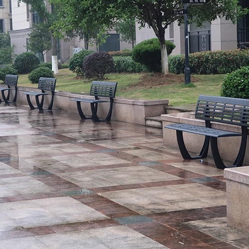 Patio Benches for Outdoors Outdoor Park Chair Cast Aluminum Double Backrest Community Square Bench Garden Creative Garden Benches for Outdoors