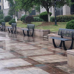 Patio Benches for Outdoors Outdoor Park Chair Cast Aluminum Double Backrest Community Square Bench Garden Creative Garden Benches for Outdoors