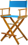 Casual Home 220-05/021-27 Director Chair 24" - Counter Height Honey OakFrame/Turquoise Canvas