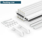 24 x 80 in Double-Layered Paneled PVC/Vinyl Accordion Folding Door, White