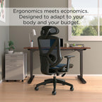 STAPLES Ergonomic Task Chair, Mesh, Ergonomic, Lumbar Support, Blue