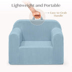 Delta Children Cozee Corduroy Foam Chair, Blue