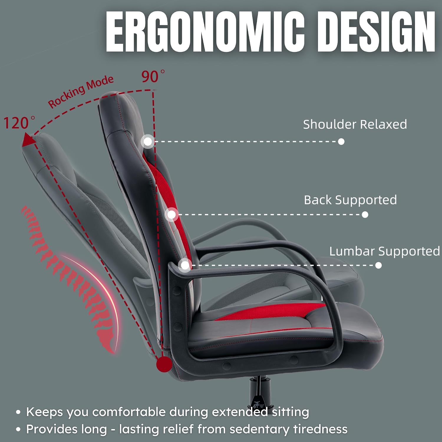 Video Game Chair Computer Gaming Racing Ergonomic for Teens Adults Kids Gamers Home Office Executive Task Desk