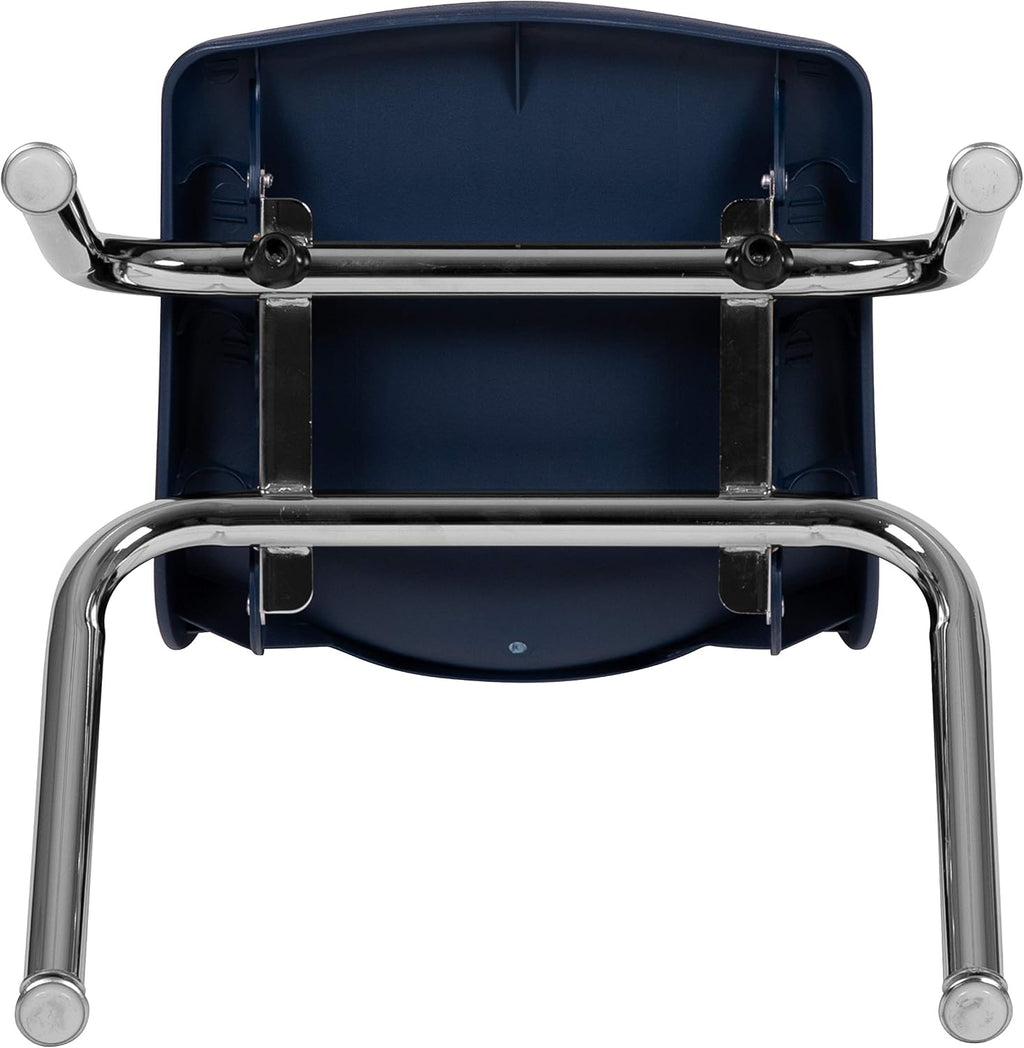 EMMA + OLIVER Navy Student Stack School Chair - 12-inch