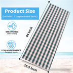 Ostlttyn Sling Chair Replacement Fabric 16.5" W X 44" L Waterproof Heavy Duty Soft Replacement Cloth for Wood Beach Sling Folding Lawn Patio Chairs