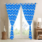 Feelyou Blue Window Curtains for Bedroom Living Room for Teen Girls Boys Women, Navy Blue and Silver Window Drapes Treatments, 30-50% Blackout Curtains 38W X 45L,2 Panels