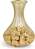 Wine Cork Holder – Elegant Wine Decor & Decorative Cork Holder, Wire Container for Corks with Wine Cork Holders Decorative Style, Holds 75 Corks Freestanding, Perfect for Home Bars, Restaurants
