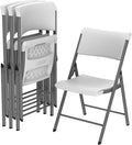 LIFETIME A-Frame Folding Chair, 4-Pack, White Granite
