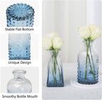 RUCKAE Glass Bud Vases Mini Flower Vase Small Vintage Vases for Centerpiece Table Wedding Decorations Home Decor Party(Gradient Blue 22 Pack)