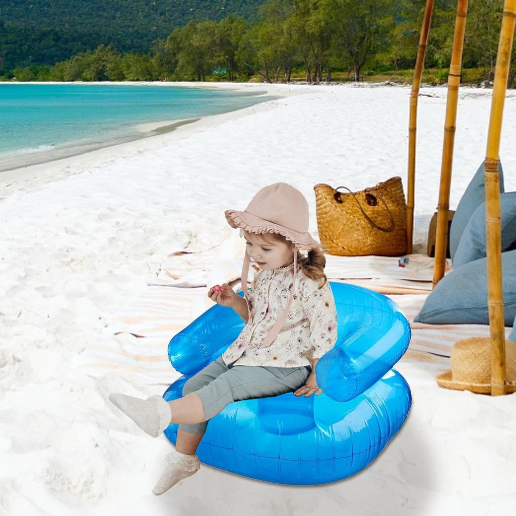 Pool Floats – Ergonomic Kids Camping Chair, Waterproof Outdoor Inflatable Lounger | Comfortable Seating 220 Pounds Load Capacity, Portable Travel Seat for Beach Trips, Outdoor Adventures, Family Picni