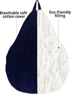 ENBAOHUI 3FT Memory Foam Bean Bag Chairs for Teens or Kids with Filling Bean Bag Sofa with Handle Super Soft Corduroy Fabric Lazy Sofa 3 Foot Navy Blue
