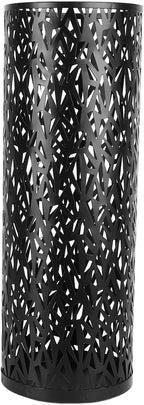 Sorandy Metal Umbrella Holder, Round Freestanding Umbrella Stand, Hollowed Pattern Stand with Quick Drying Design, Ideal for Entryway, Office & Home (S 62x50cm / 24.41x19.69in)