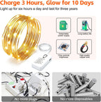 8 Pack Rechargeable LED Fairy Lights 7Ft 20LED Battery Operated with Remote, DIY Timer & 8 Modes, Mini Twinkle String Lights for Indoor Christmas Wedding Mason Jar Bedroom Table (Warm White)