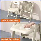 Giggle & Play 2 Pack of Kids Folding Chair with Backrest - Lightweight, Portable Toddler Chair for Indoor, Outdoor, Playroom & Classroom (Beige)