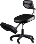 Adjustable Ergonomic Kneeling Chair with Padded Seat and Backrest, Posture Correcting Knee Chair for Office Desk, Comfortable Floor Sitting Alternative