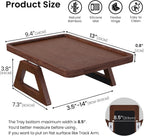 Couch Arm Tray,Bamboo Folding Sofa Tray,Sofa Armrest Tray Clip-On Couch Desk for Drinks,Snacks,Phone,Remote Control（Brown）