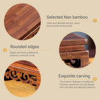 Freestanding Hollow Carving Wooden Shrine Altar Table Personal Shrine Altar Table Shelf Buddhist Prayer Altar Cabinet for Living Room, Bedroom(40 * 25 * 12cm/15.7 * 9.8 * 4.7in)
