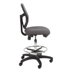 Norwood Commercial Furniture Adjustable-Height Office Mesh Drafting Chair with Chrome Footrest Ring & Optional Arms